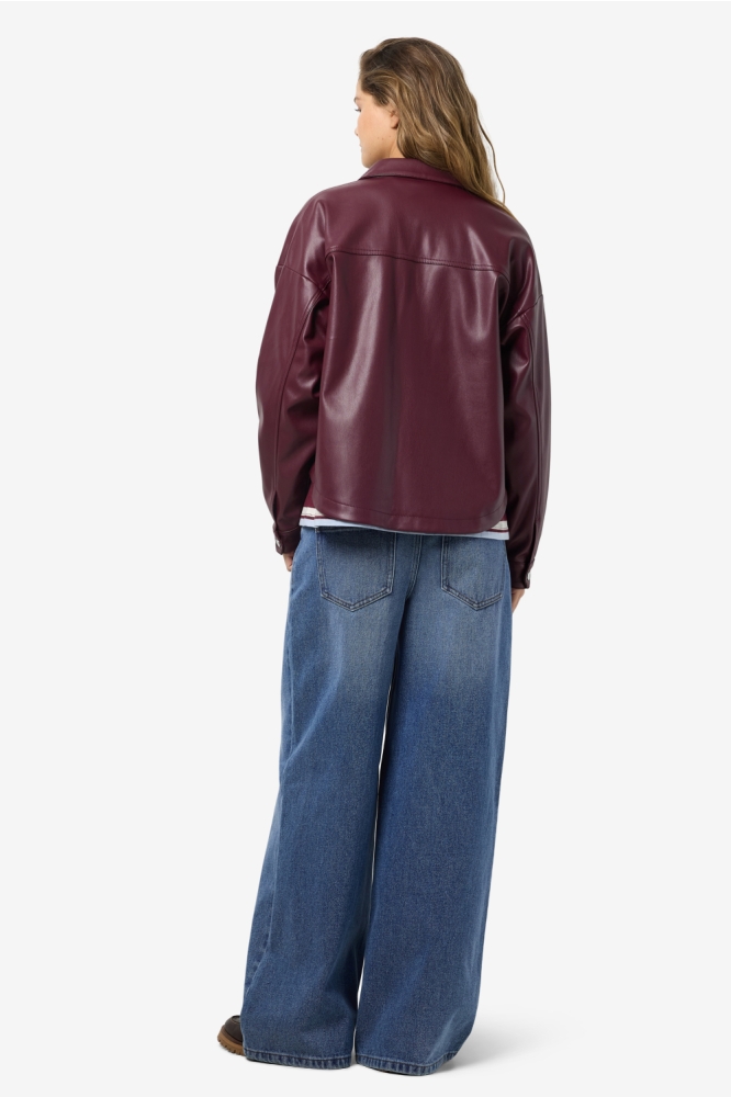 NMBETTIE LS PU SHIRT 27034745 WINDSOR WINE